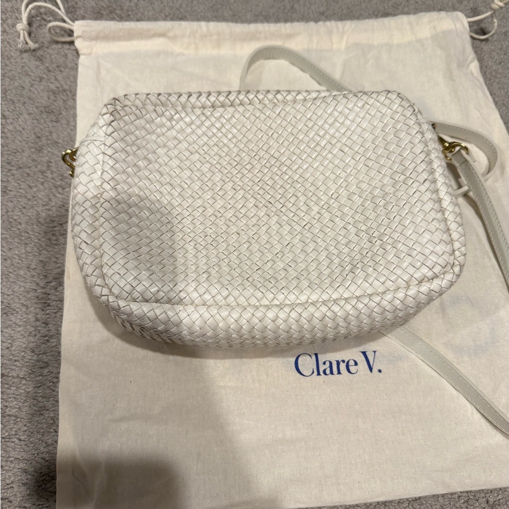 Clare V Ivory Woven Crossbody Bag - Picture 3 of 5